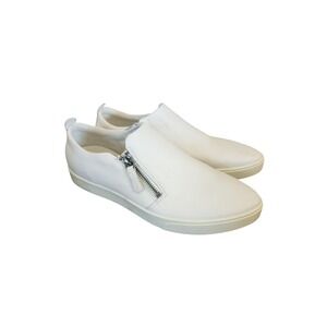 ECCO Soft 7 White Pebbled‎ Leather Slip On Sneakers Womens 9 EU 40, Quiet Luxury